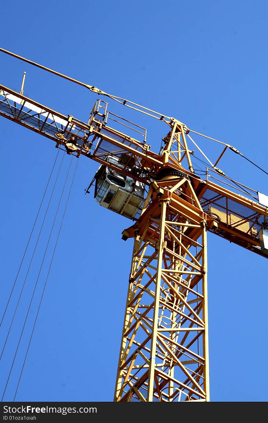 Tower crane in the building site