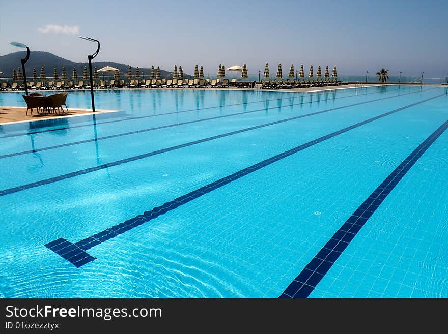 Big swimming pool in the open air