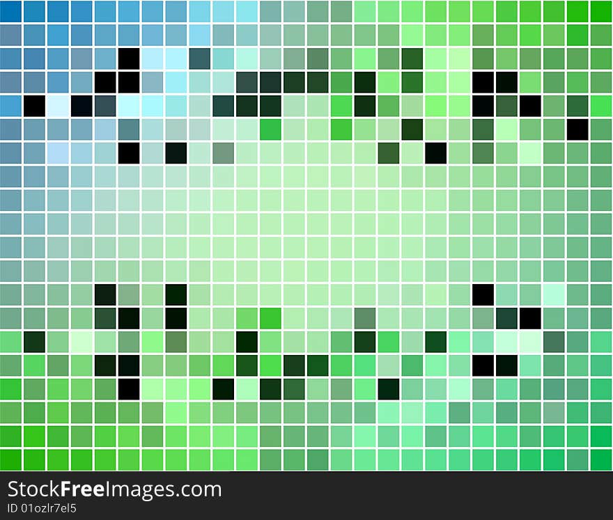 Abstract Square  Tiled Mosaic Background