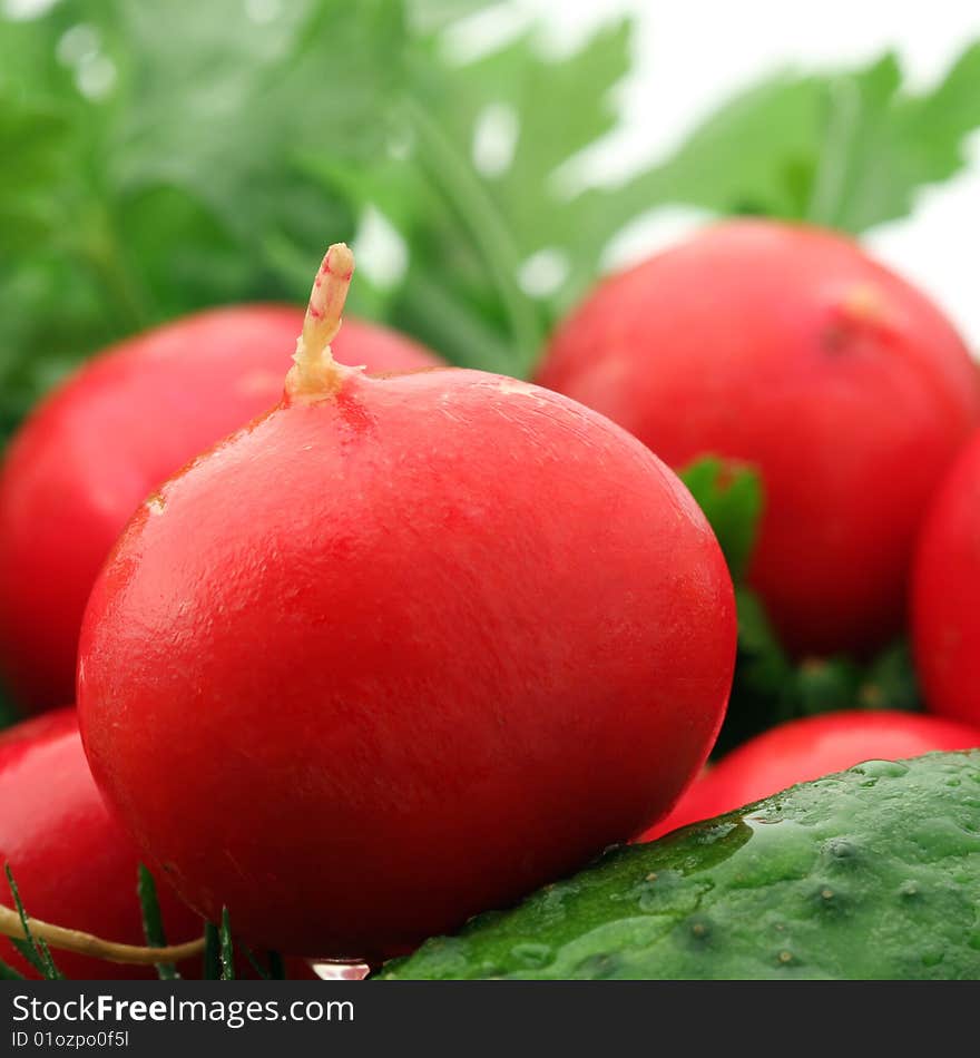 Close up of a radish