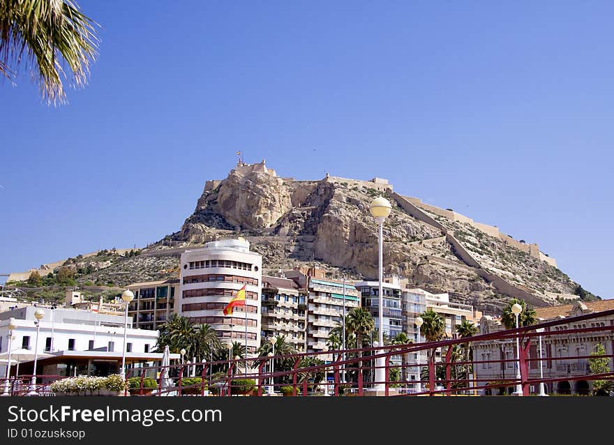 Alicante mountain and fort