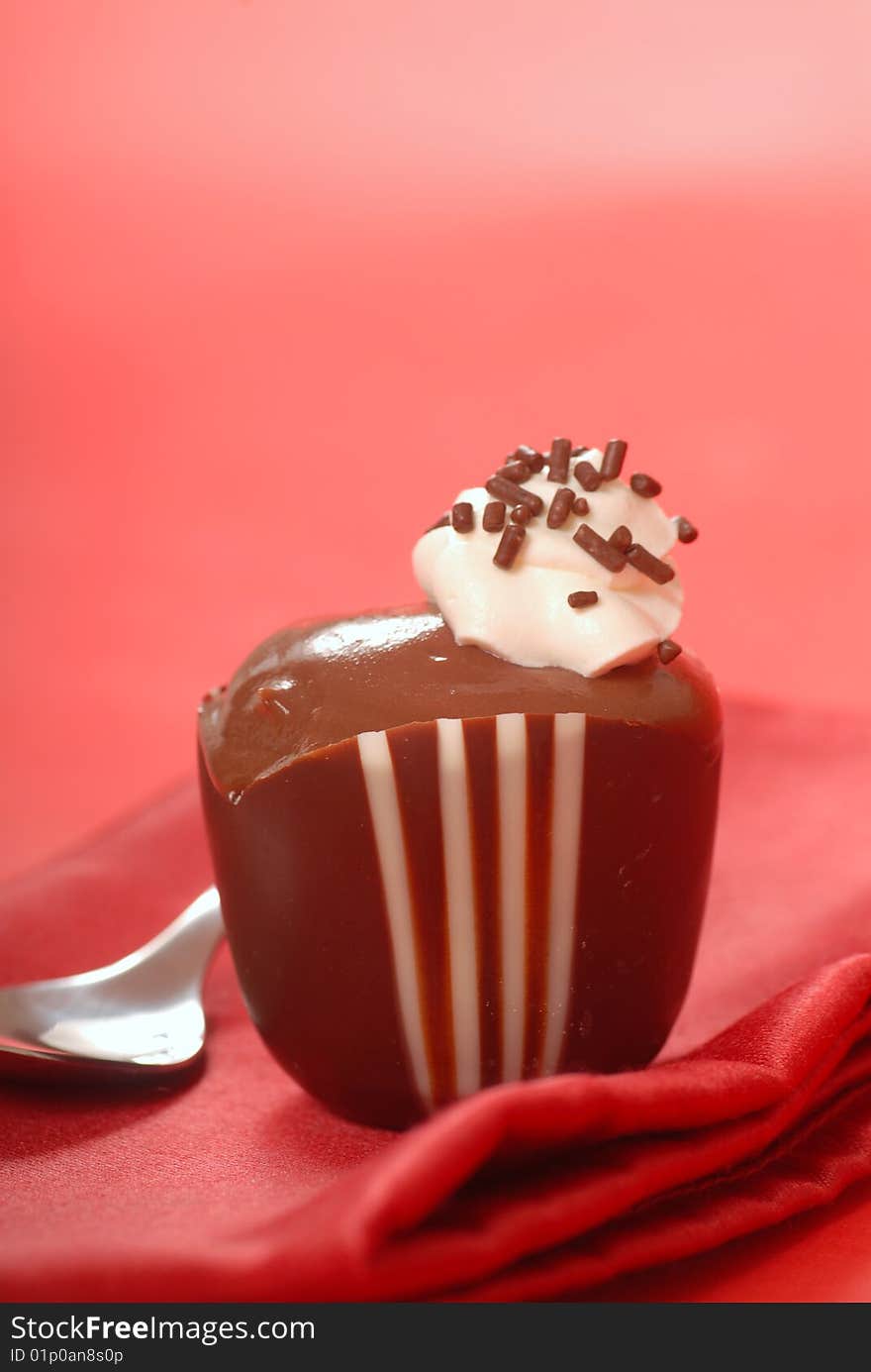 Chocolate Pudding In A Chocolate Cup