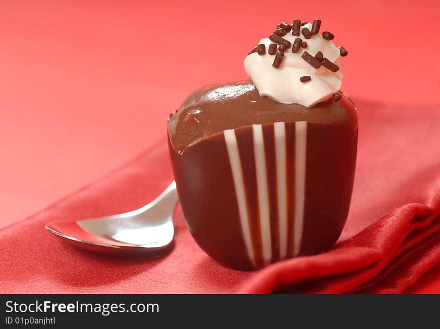 Chocolate Pudding In A Chocolate Cup