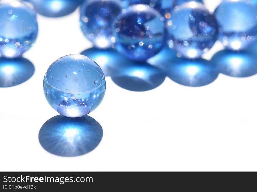 Background made from blue glass balls. Background made from blue glass balls