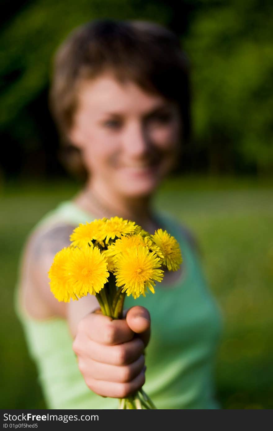 Bunch of dandelions