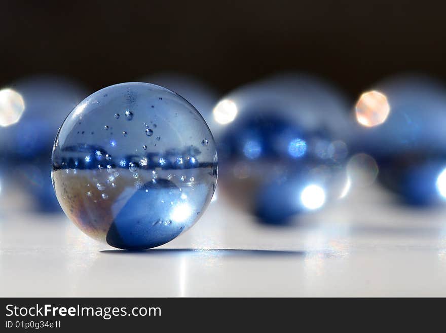 Background made from blue glass balls. Background made from blue glass balls