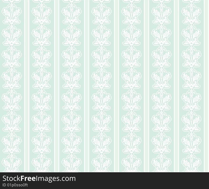 Retro floral ornament, vector illustration