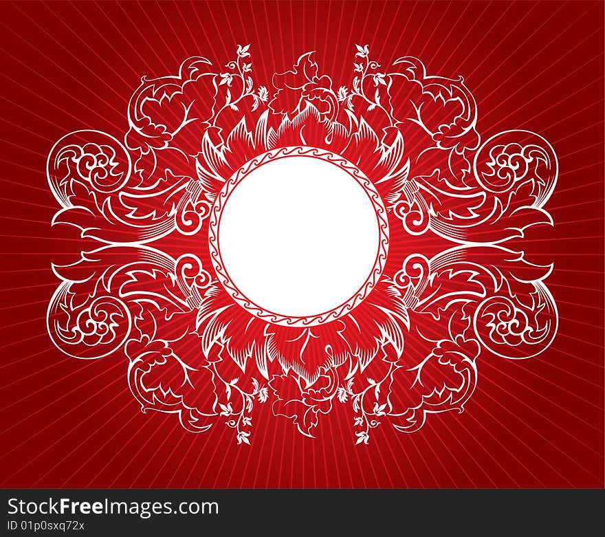 Red background with white, vector