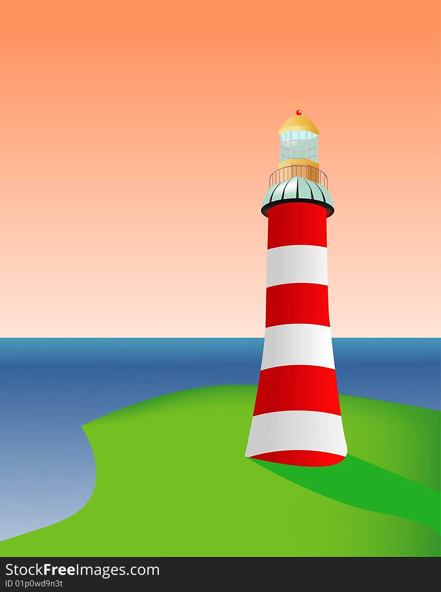 Lighthouse vector illustration background abstract