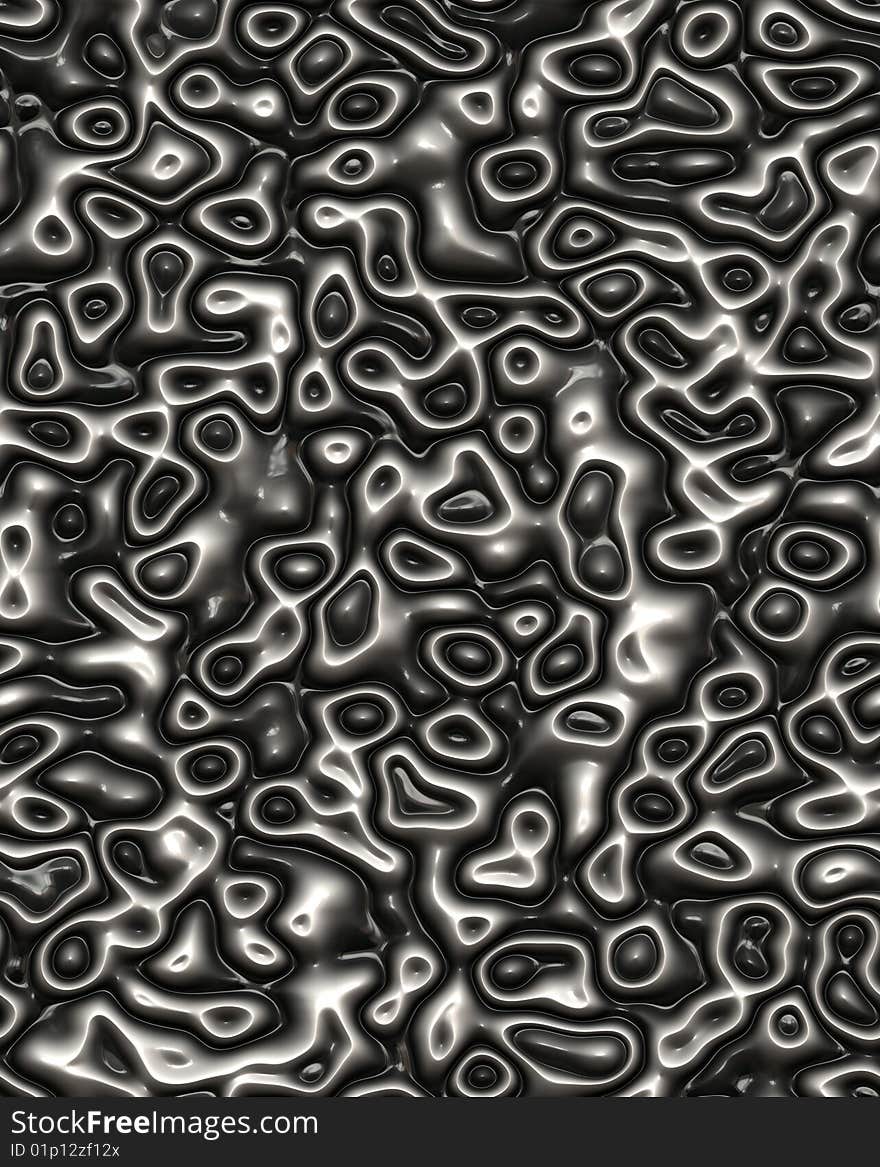 Seamless 3d texture of black and white silicon drops. Seamless 3d texture of black and white silicon drops