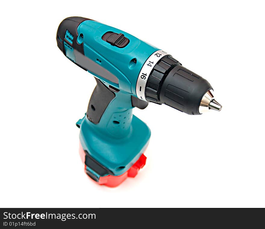 Drill on a white background