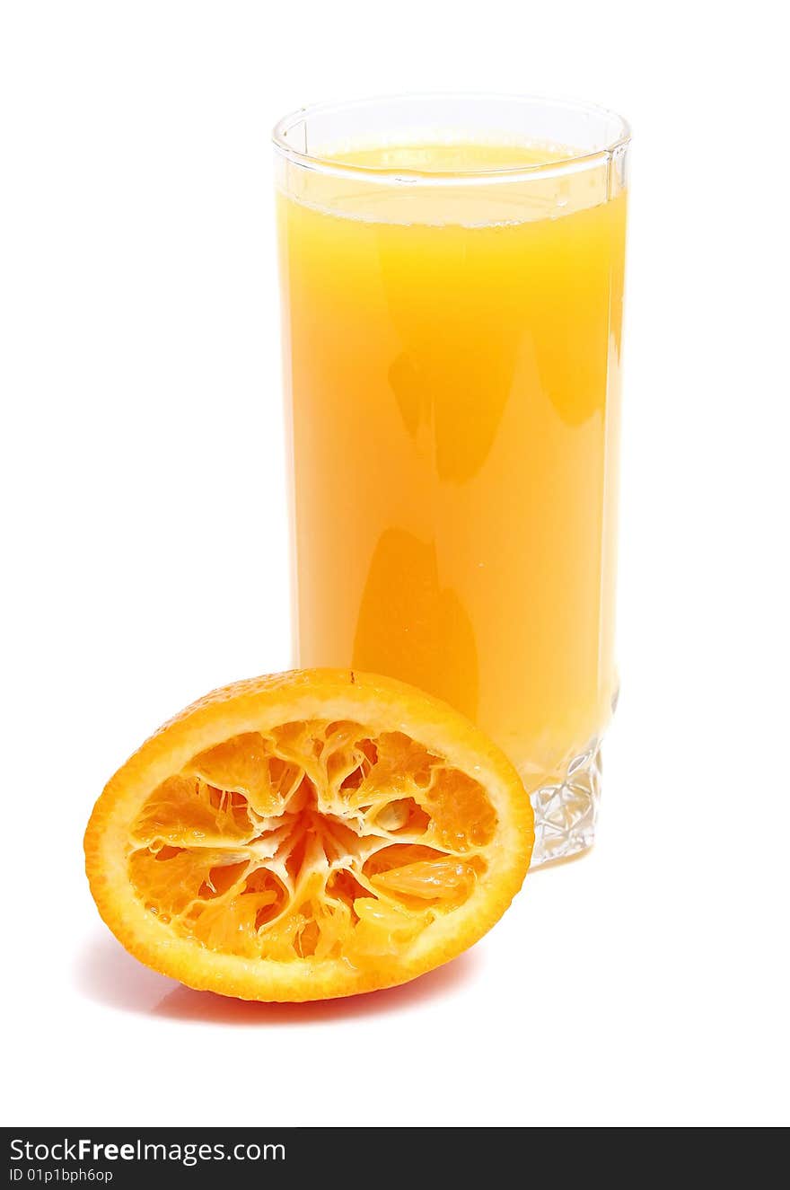 Orange And Juice In Glass