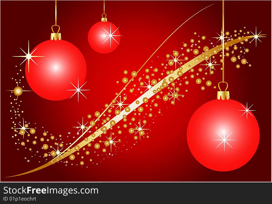 Red Christmas Decoration Background