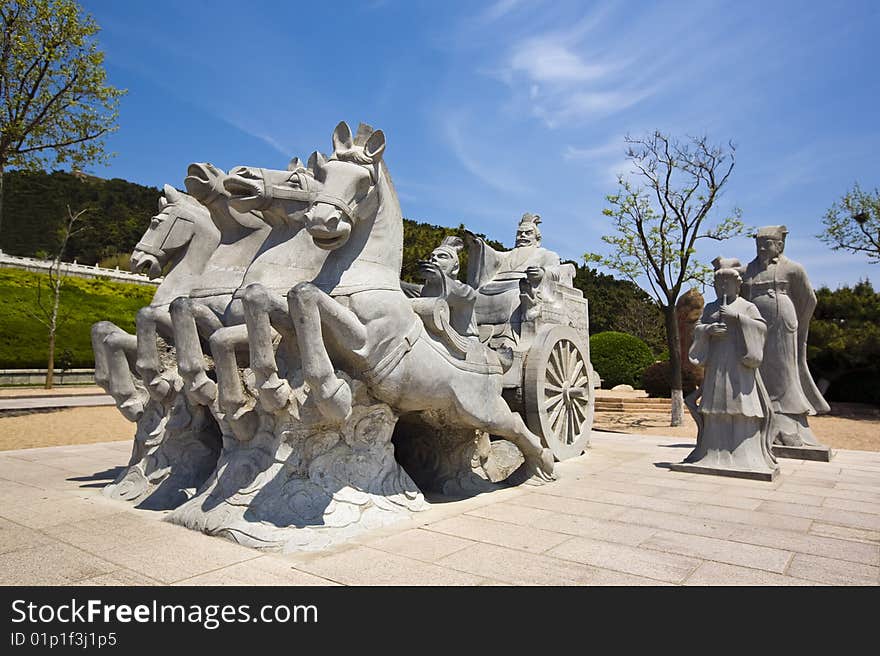 Sculpture of king qinshihuang