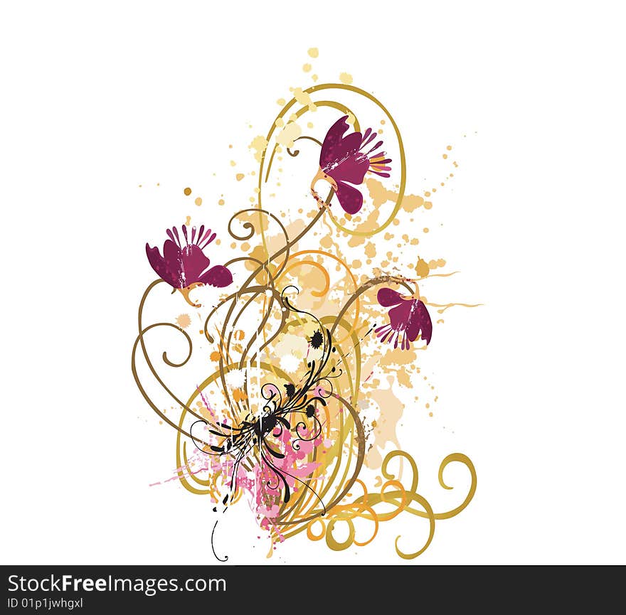 Illustration of a floral background