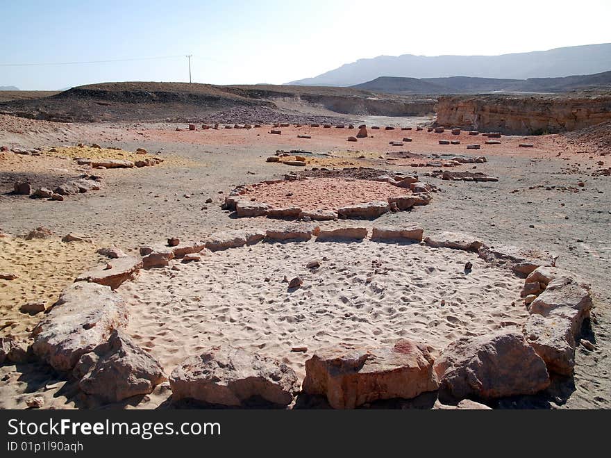 The colored sands of Ramon canyon