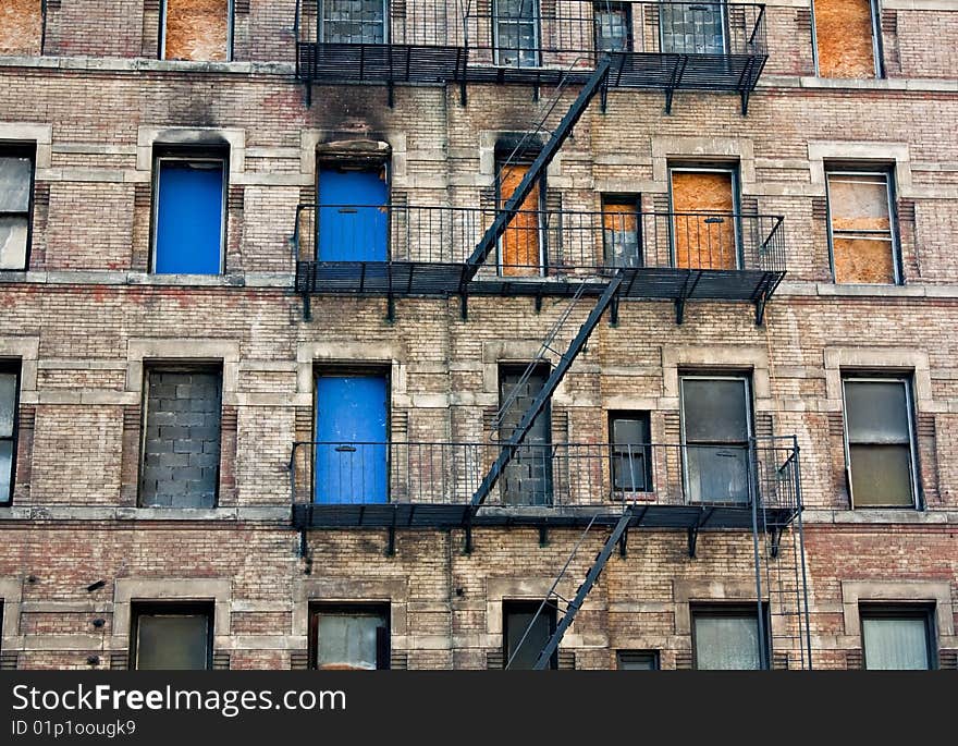 Boarded-up Tenament