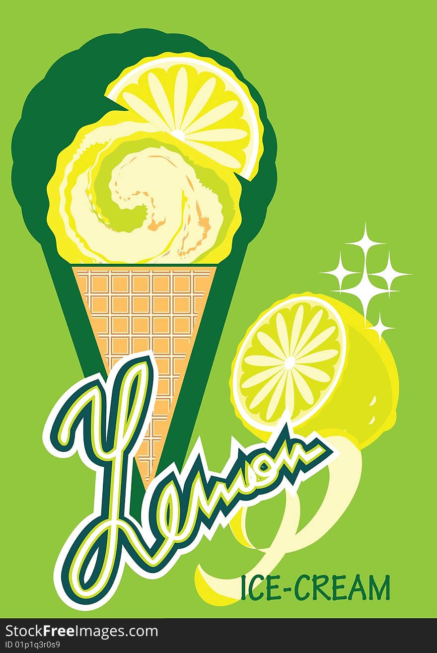 Ice-cream lemon