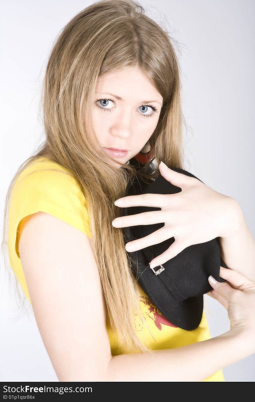 Close-up portrait of a fresh and beautiful young fashion model. Close-up portrait of a fresh and beautiful young fashion model