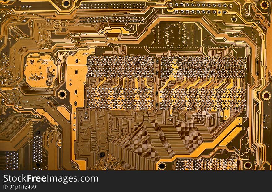 Electronic circuit background texture close up