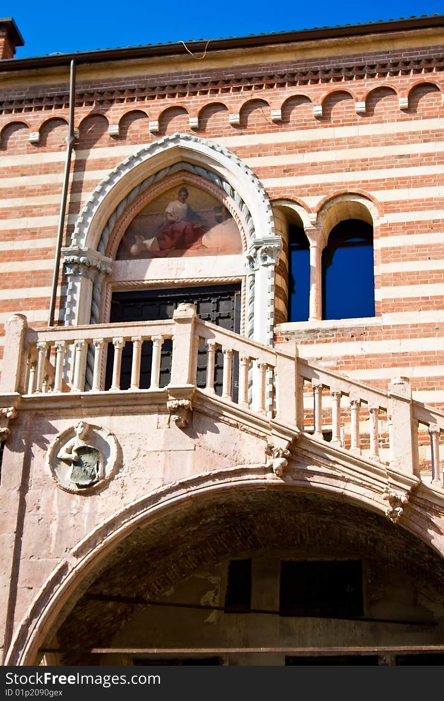 Ancient Stairs in Verona, Italy. Ancient Stairs in Verona, Italy