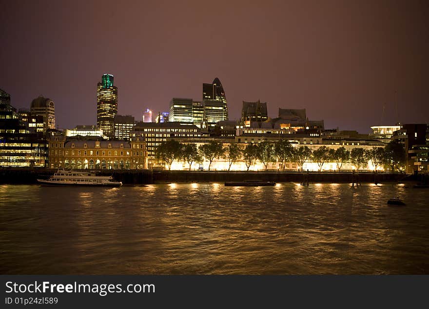 View of London England from across the city