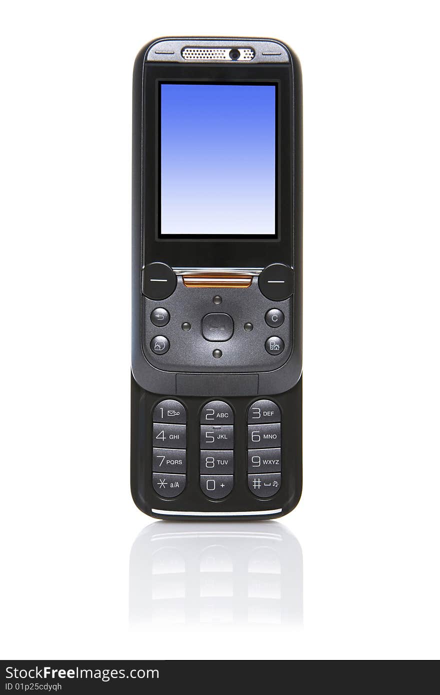 Commercial photography mobile phone on white background