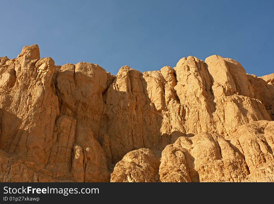 Sandstone rocks in desert