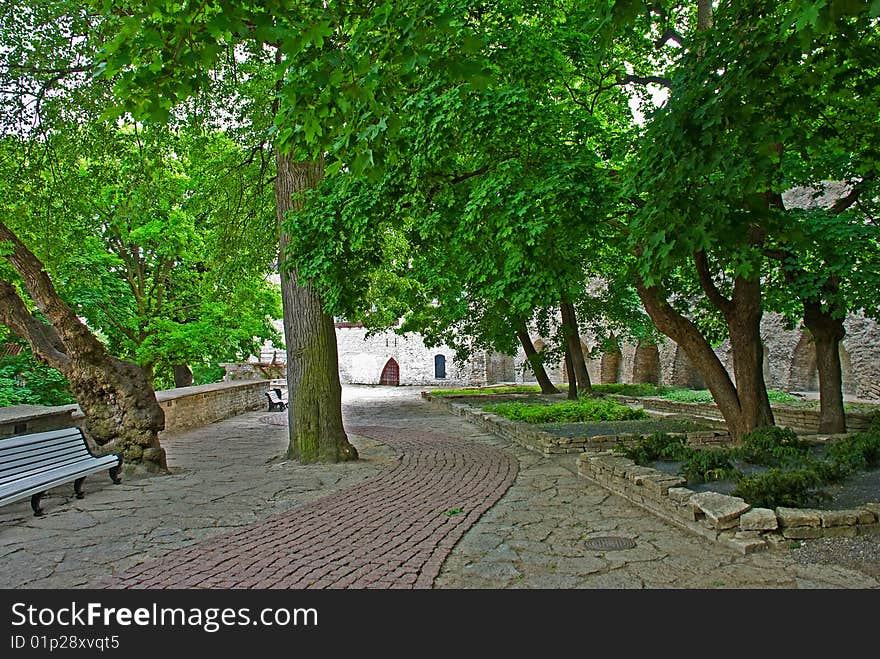 Summer fortress in Tallin. stone