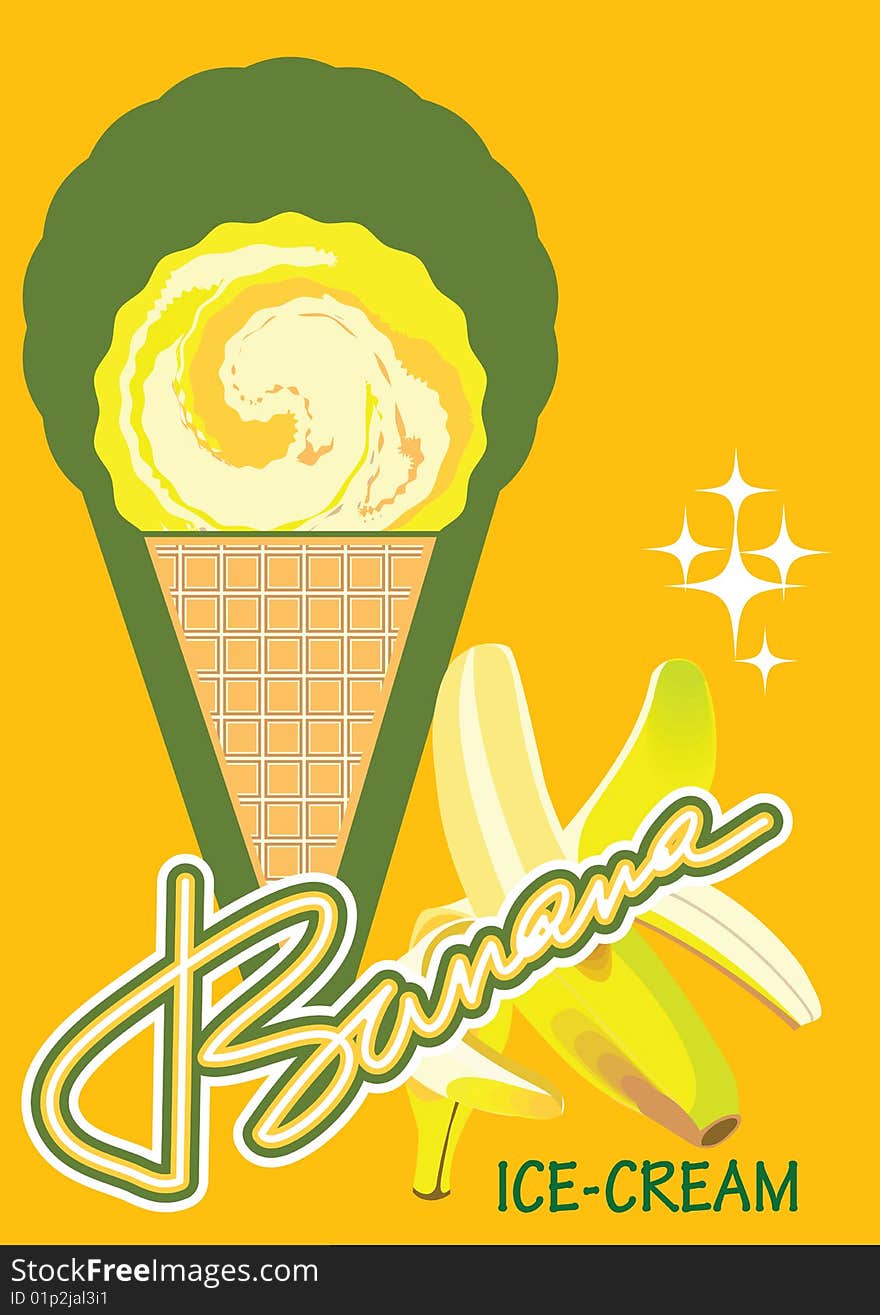 Ice-cream banana