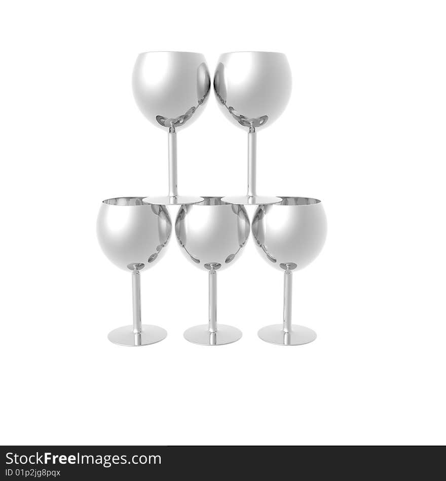 Wine glass isolated on a white background