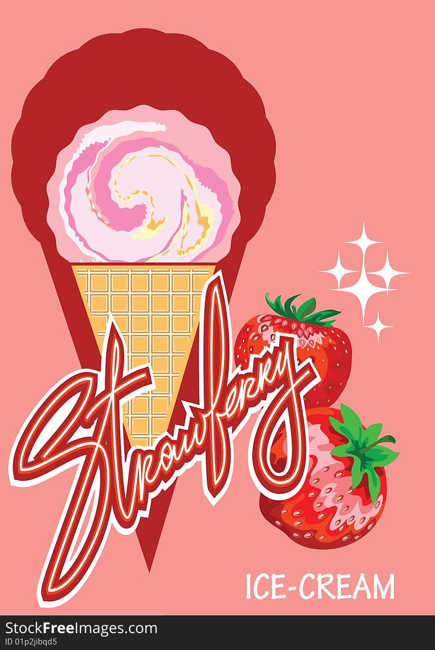 Ice-cream Strawberry