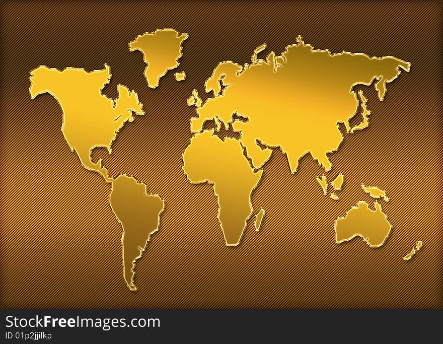 Colorful world geographical map silhouette. Colorful world geographical map silhouette