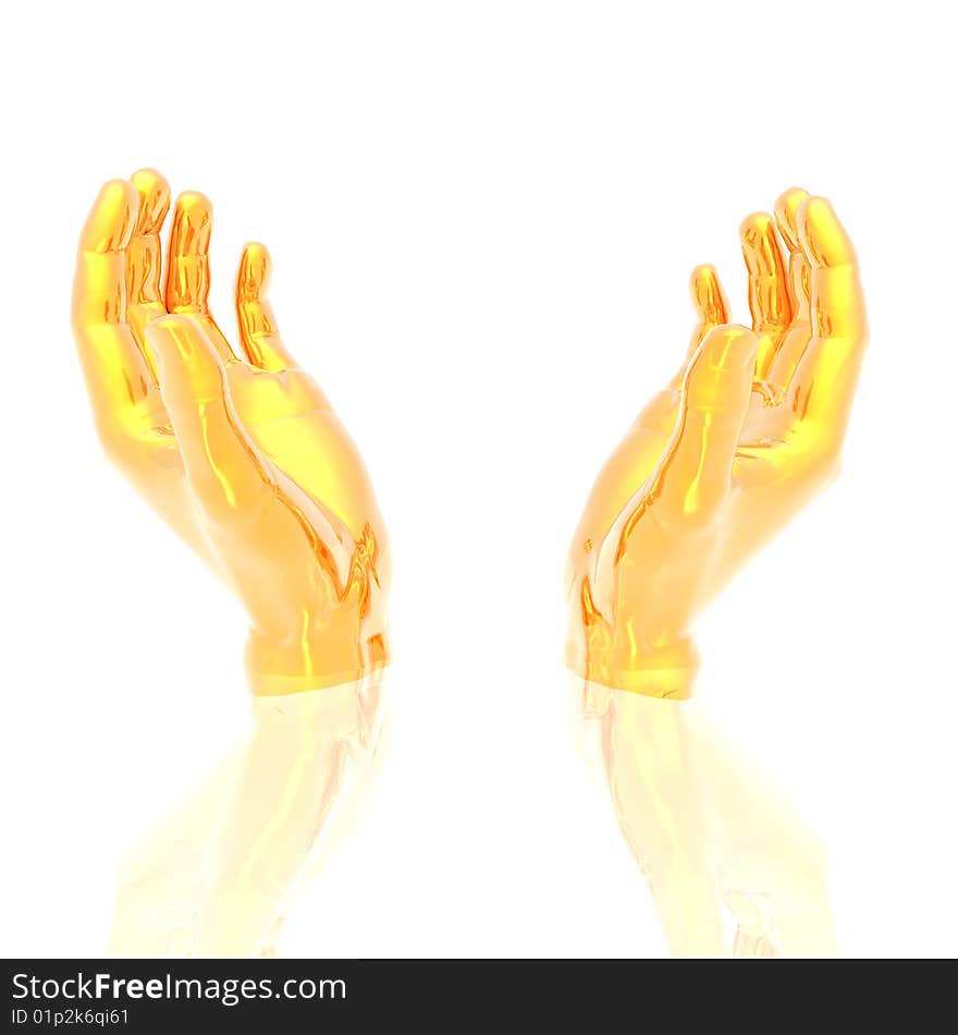 Colorful hand isolated on a white background. Colorful hand isolated on a white background