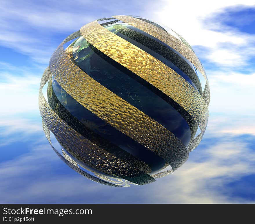 3D safety earth HDRI image