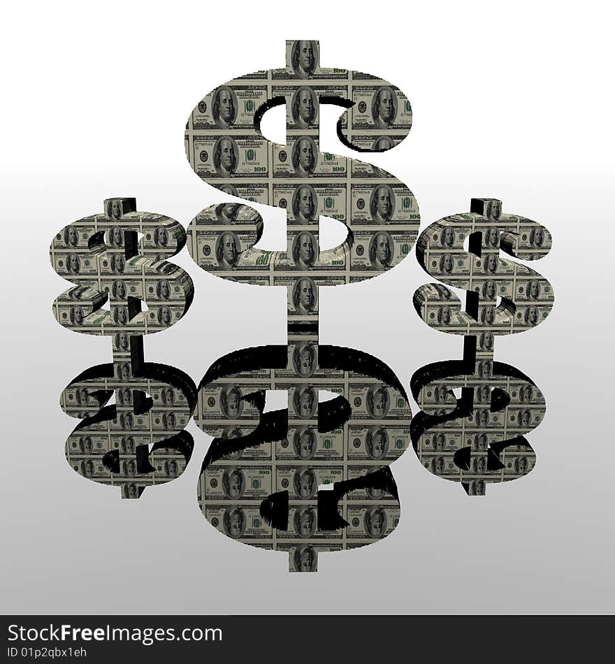 Usa dollar financial sign