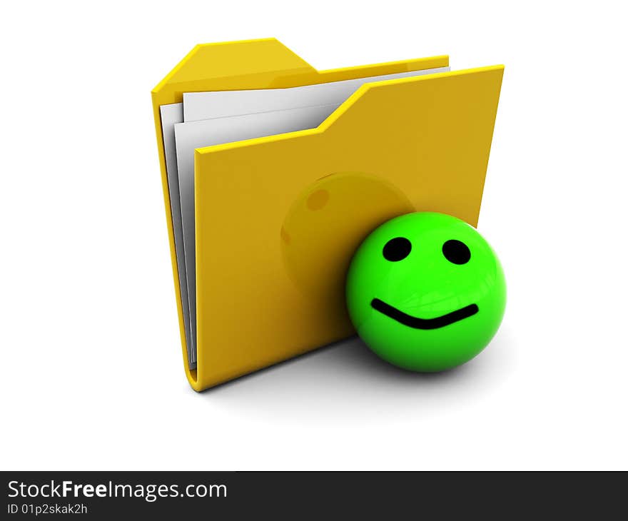 Folder Icon With Smiley