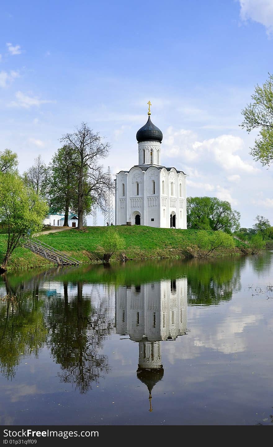 Church of the Intercession (Pokrov) on the river Nerl, Russia. Church of the Intercession (Pokrov) on the river Nerl, Russia