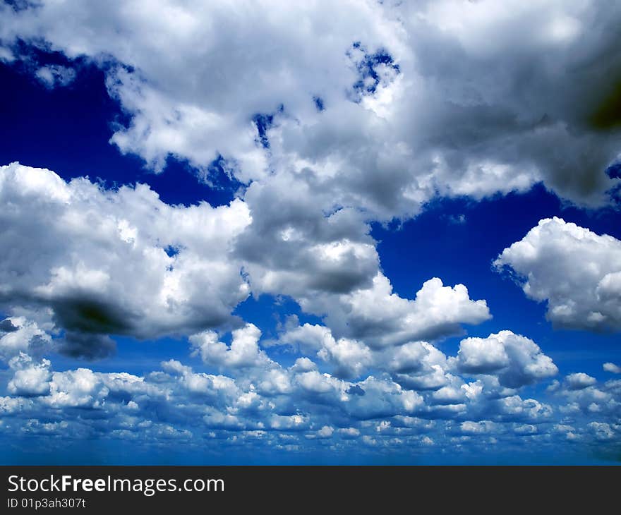 Blue sky with white clouds background. Blue sky with white clouds background.