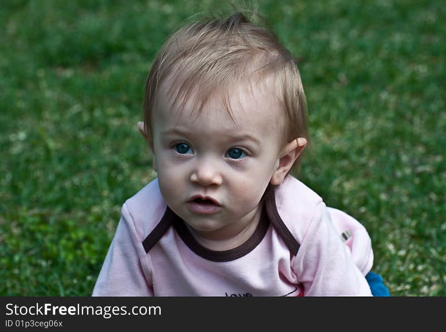 Little girl wondering what to do next. Little girl wondering what to do next