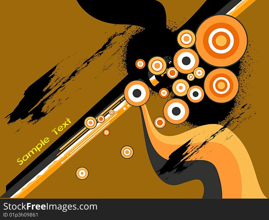 Vector illustration on grunge circle backgraound. Vector illustration on grunge circle backgraound