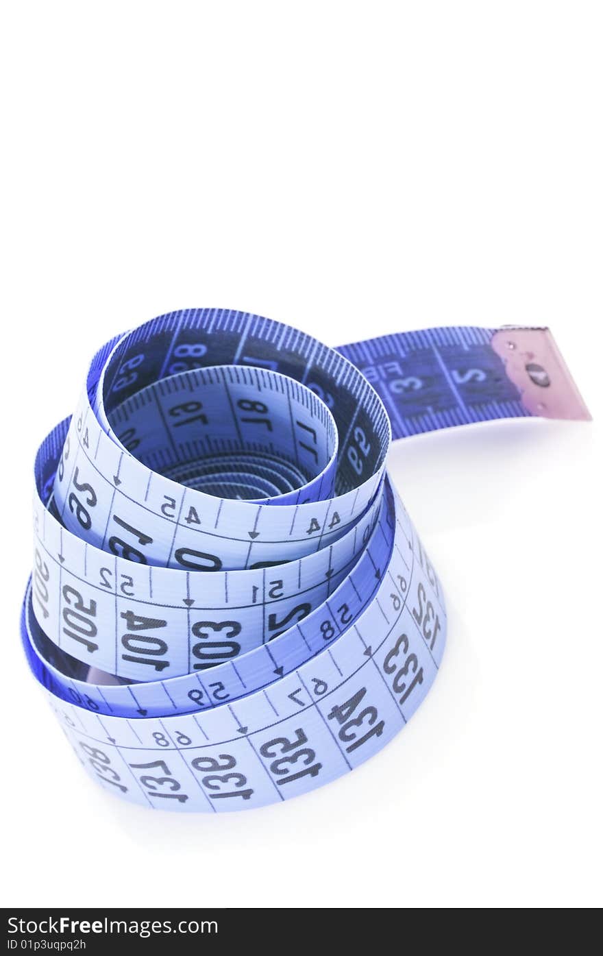 Tape measure isolated on a white