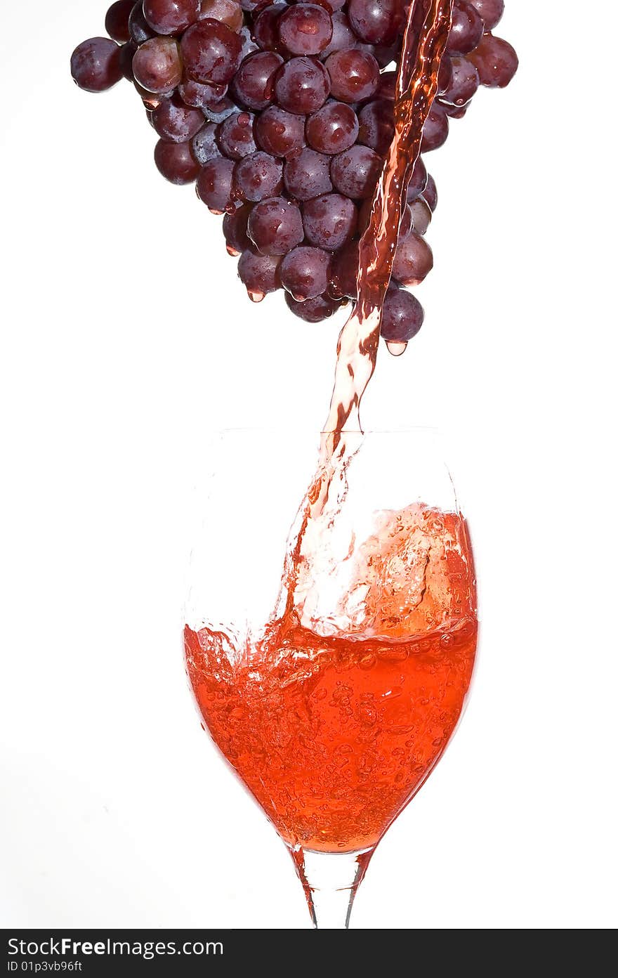 Red wine.Creative splashing wine.