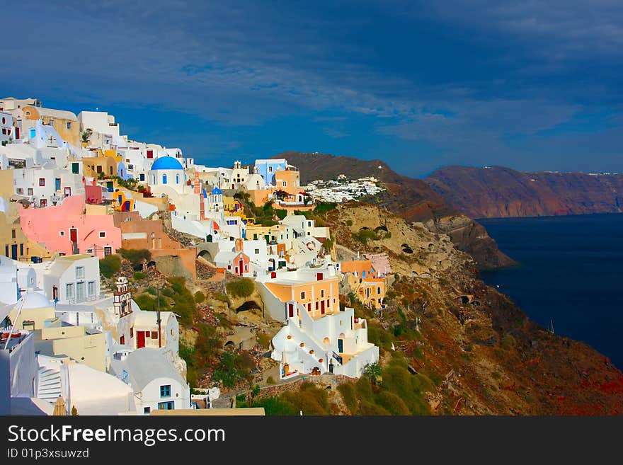 Beautiful landscape view (Santorini Island, Greece)