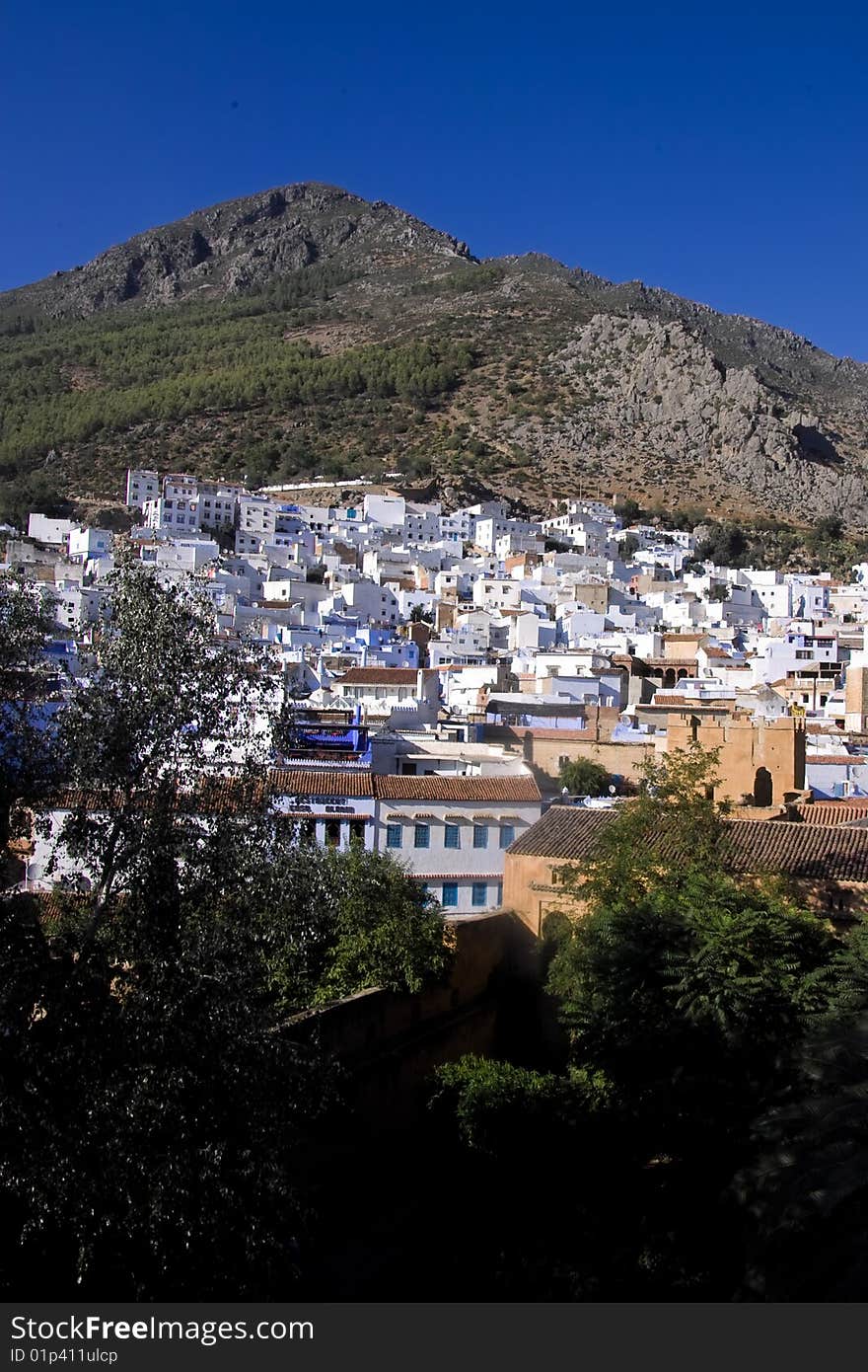 Medina in Morocco in Chechaouen. Only one Blue medina in the world. Medina in Morocco in Chechaouen. Only one Blue medina in the world