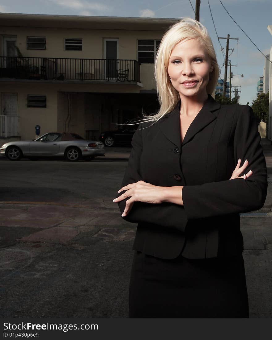 Businesswoman in the street