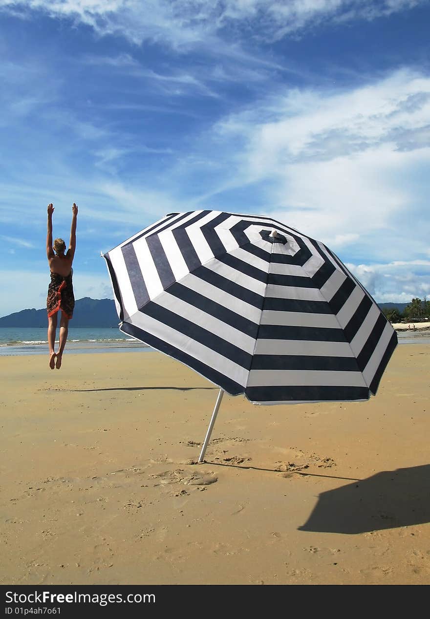 Beach scene. Langkawi island, Malaysia