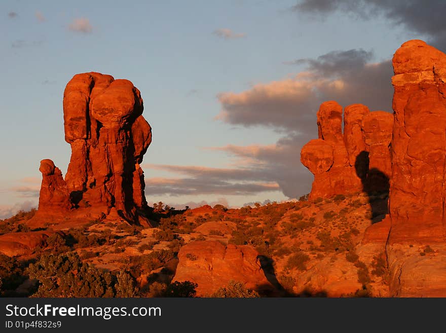 Sunset at Arches National Park