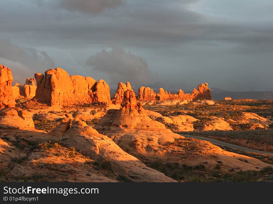 Sunset at Arches National Park