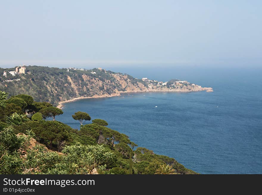 Typical mediterranean sea coast in Costa Brava, Spain